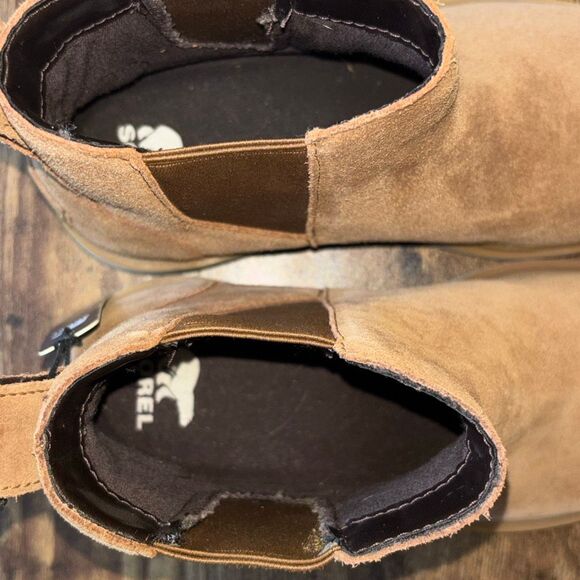 NWT Sorel Lenox Chelsea waterproof leather boots Velvet Tan 6.5 lug sole - Picture 8 of 8